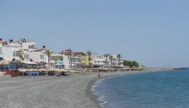 Пляж Миртос в одноименной деревне на острове Крит