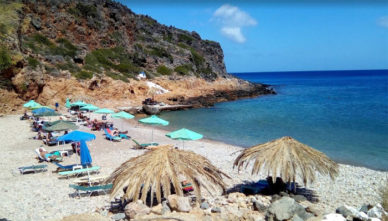 Afrata-Beach Пляж Afrata Beach на Крите