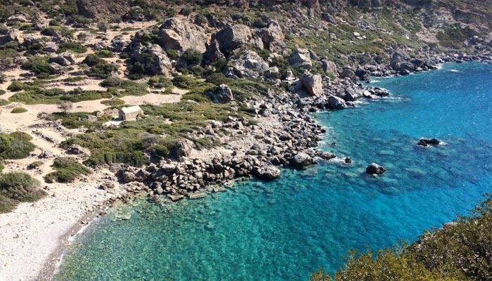 часовня-Agia-Panagia-вид-сверху Вид сверху на византийскую часовню Agia Panagia на Крите