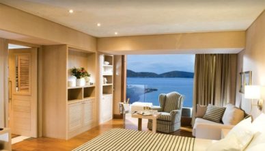 Elounda-bay-palace Вид на море из номера отеля Elounda bay palace 5* в Элунде
