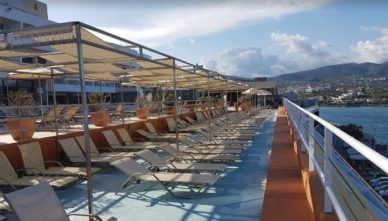 Hermes-hotel-4 Вид из отеля Hermes hotel 4* на курорте Агиос Николаос на Крите